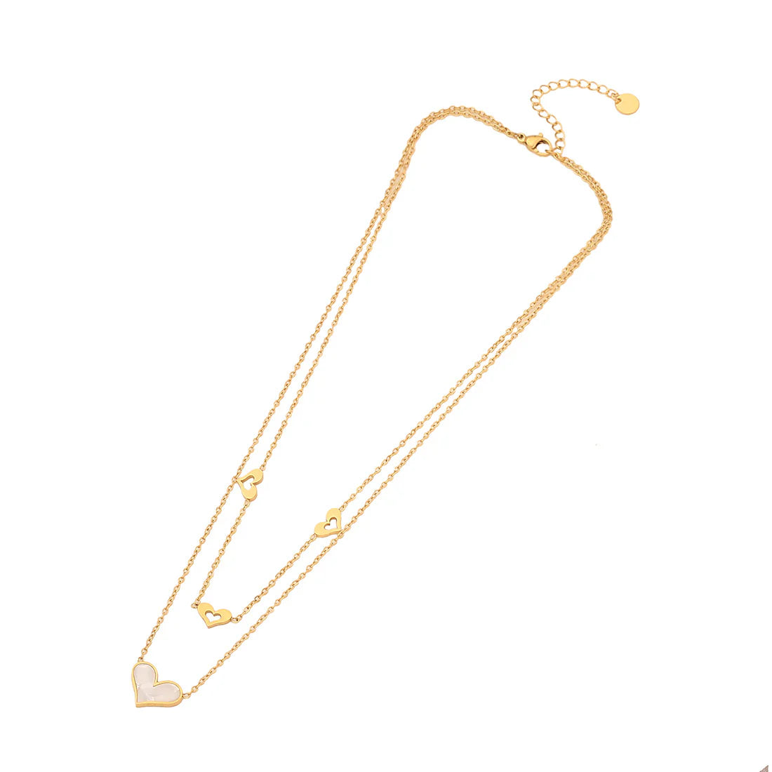 Collares de acero inoxidable con forma de corazón