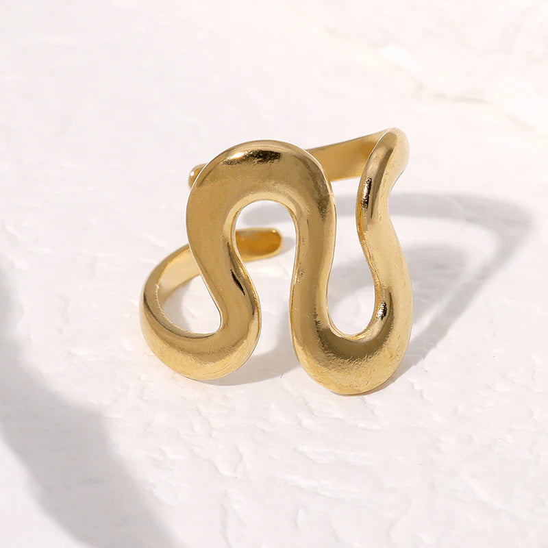 Anillo abierto rayas minimalistas