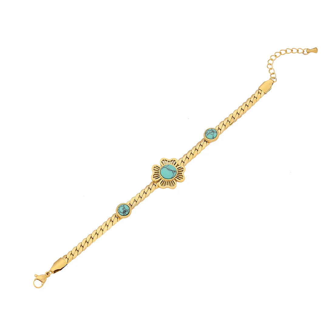 Pulsera acero inoxidable Flor