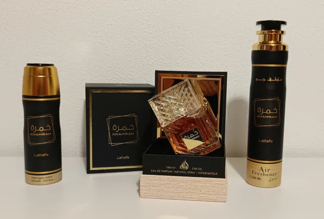 PACK KHAMRAH PERFUME+ AMBIENTADOR+DESODORANTE